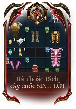 Bán hoặc tách đồ cày cuốc sinh lời